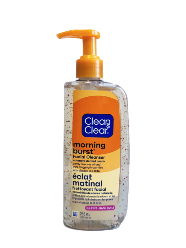 Clean & Clear Morning Burst Facial Cleanser with Vitamin C & BHA, 236 mL