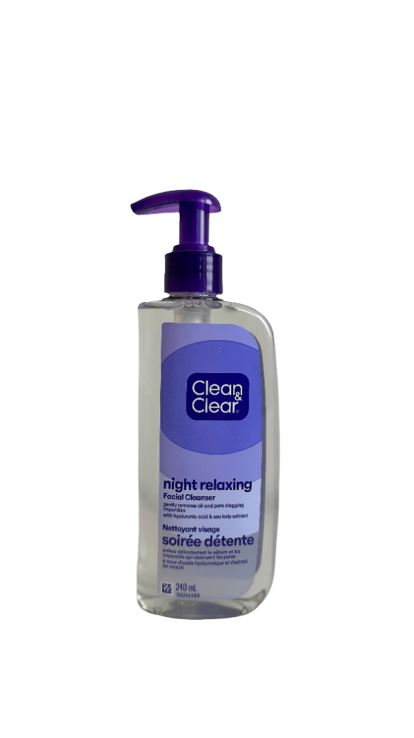 Clean & Clear night relaxing facial cleanser